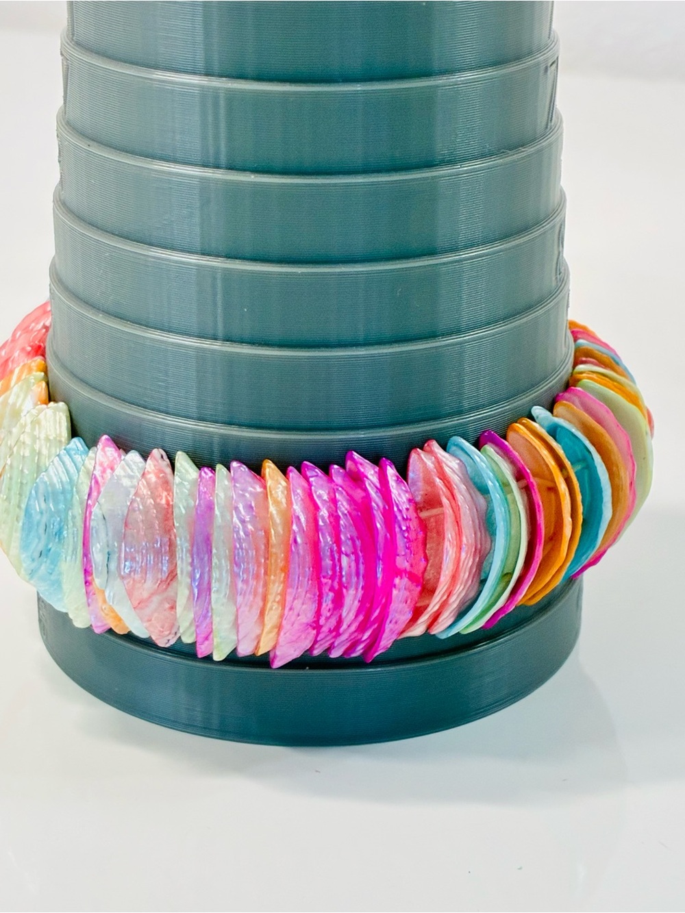 Source Unknown Multicolor Shell Disk Stretch Bracelet - Picture 14 of 16